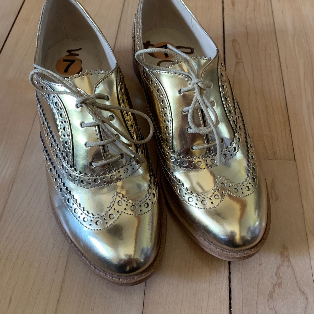 Sam Edelman Jerome Gold Metallic Oxford Size 7 - Picture 5 of 6